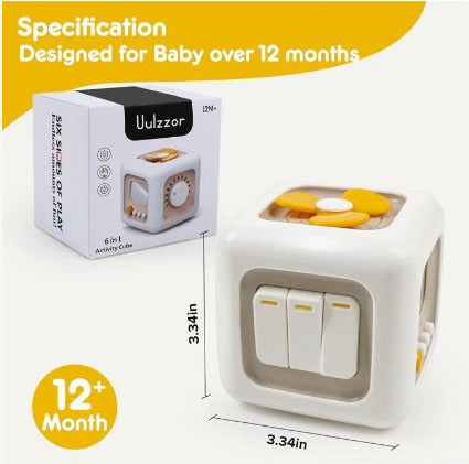 Montessori Baby Busy Toy Cube Sensory Activity Board Car Travel Activities