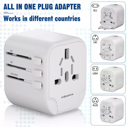 HEYMIX Universal Travel Adapter with USB – International Power Plug