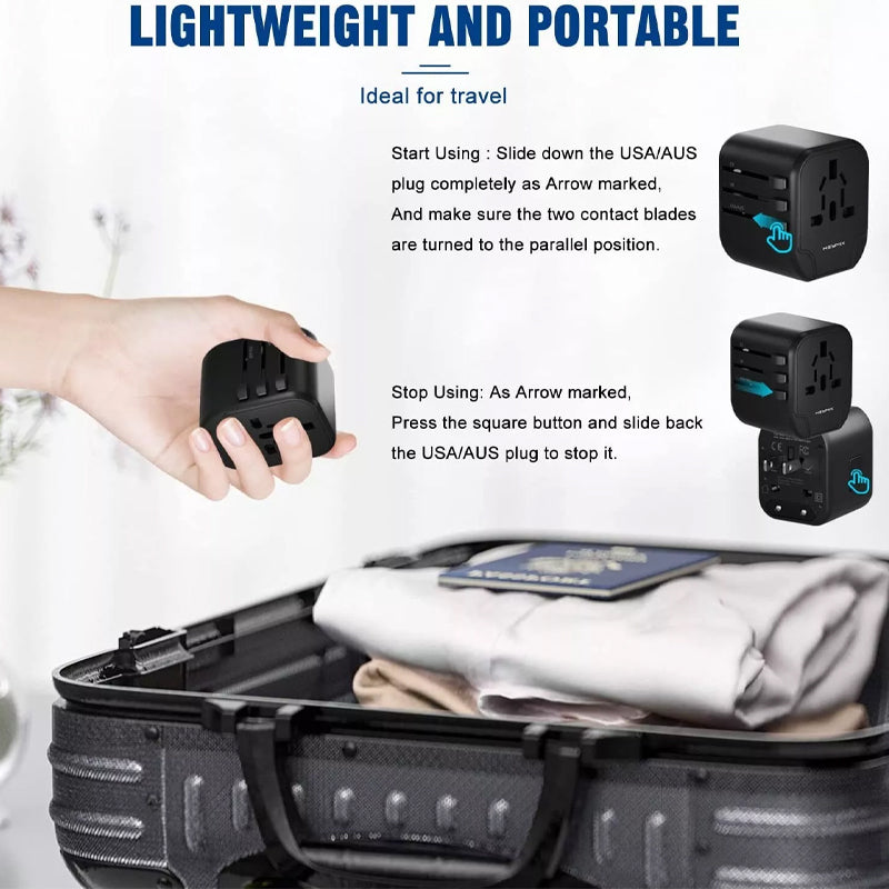 HEYMIX Universal Travel Adapter with USB – International Power Plug