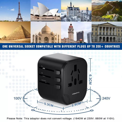 HEYMIX Universal Travel Adapter with USB – International Power Plug
