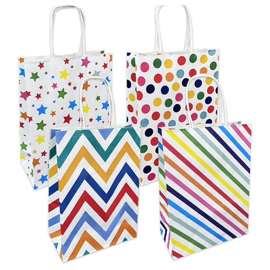 12pcs Colorful Party Gift Bags with Handles