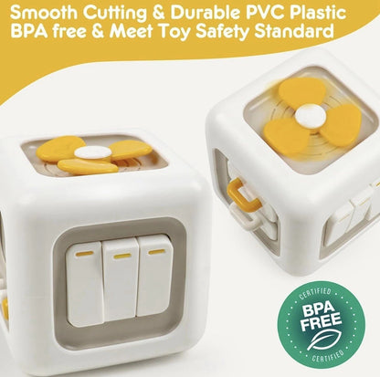 Montessori Baby Busy Toy Cube Sensory Activity Board Car Travel Activities