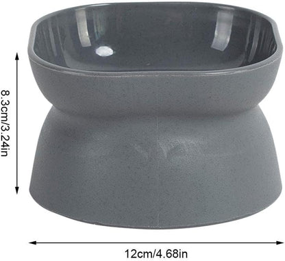 Elevated Ceramic Cat Food Bowl, Tilted & Whisker-Friendly for Indoor Cats