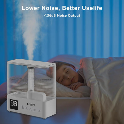 5L Ultrasonic Air Humidifier with Remote, LED Display, Timer & Aroma Diffuser