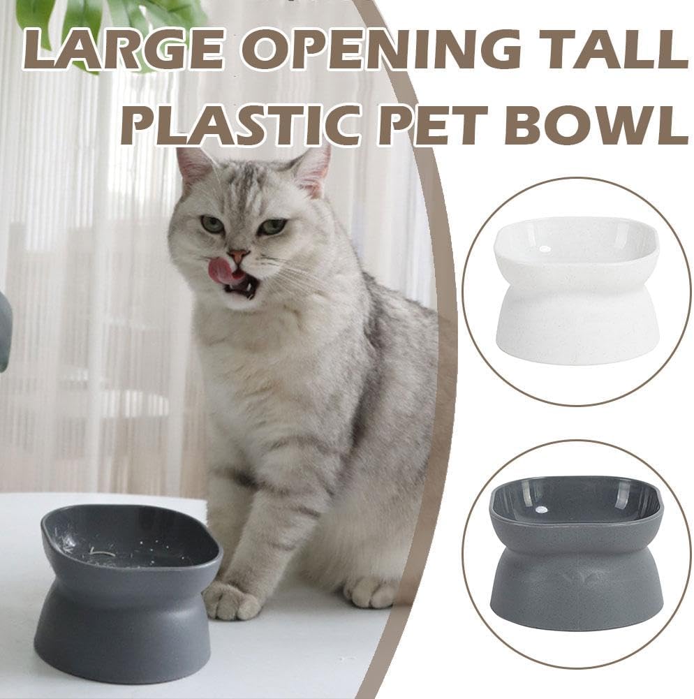 Elevated Ceramic Cat Food Bowl, Tilted & Whisker-Friendly for Indoor Cats