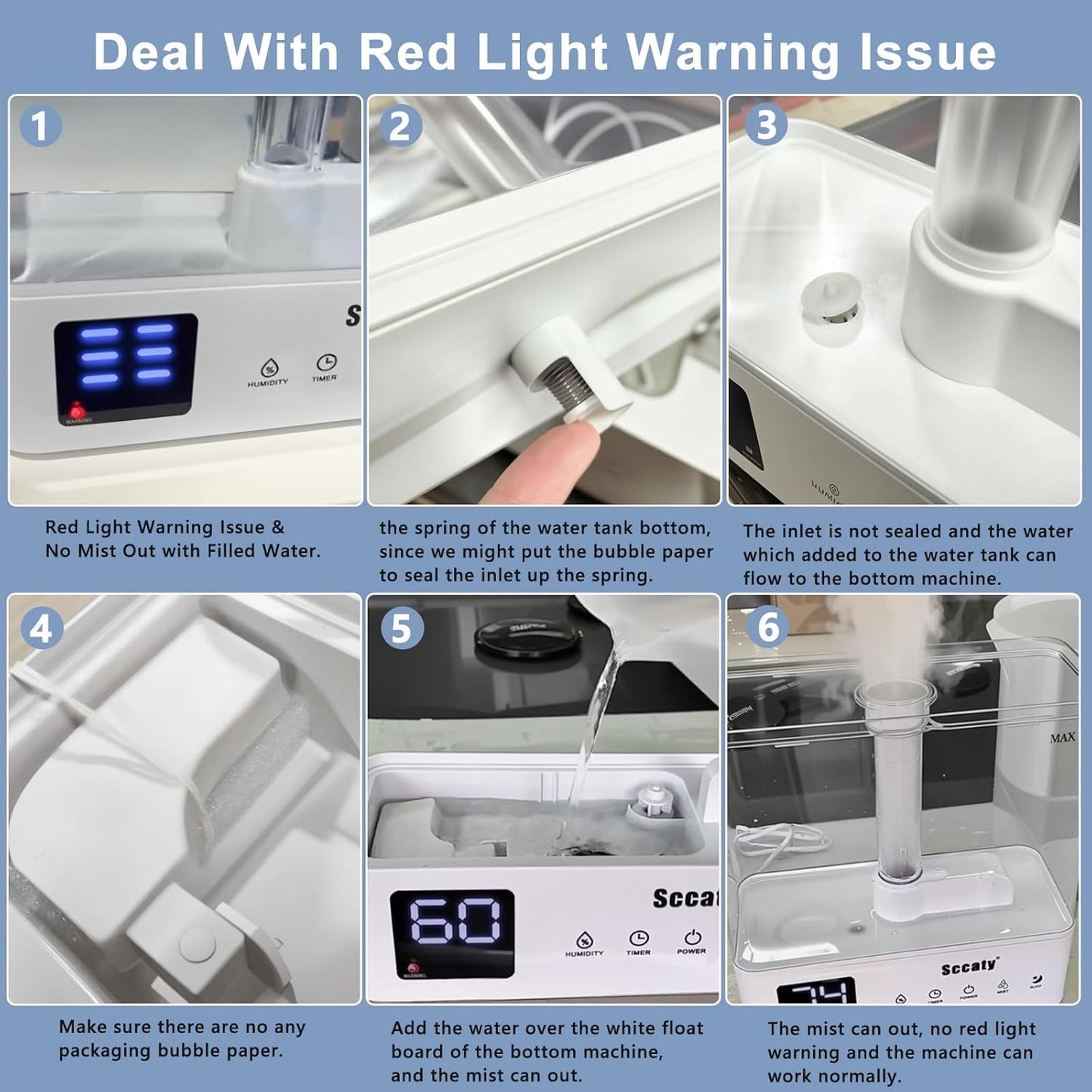 5L Ultrasonic Air Humidifier with Remote, LED Display, Timer & Aroma Diffuser