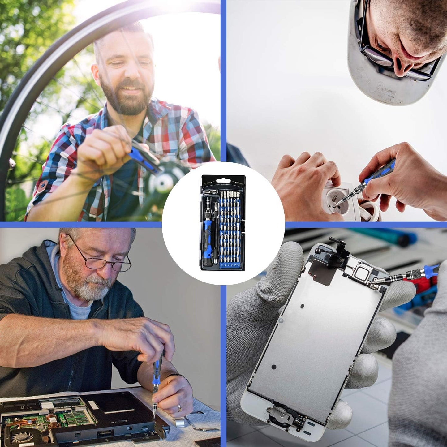 Precision Screwdriver Set 60 in 1 with 56 Bits for Phone Laptop PC and More