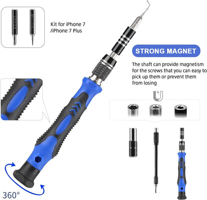 Precision Screwdriver Set 60 in 1 with 56 Bits for Phone Laptop PC and More